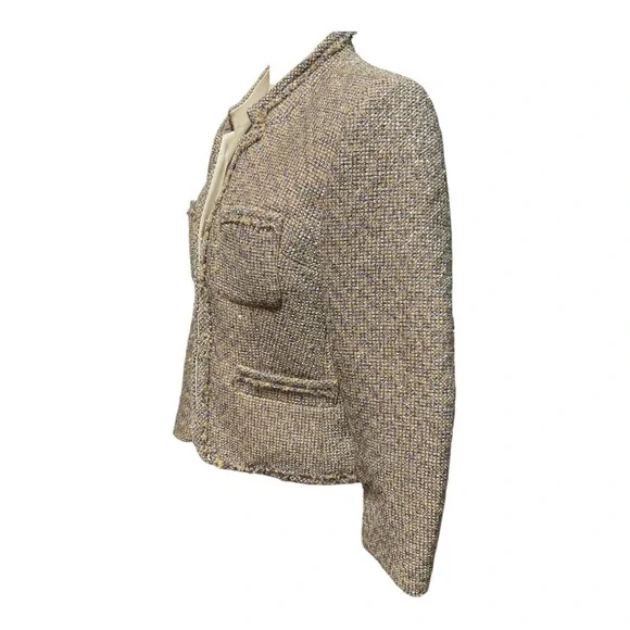 J. Crew Multicolor Metallic Tweed Blazer Size 8 - Picture 2 of 7
